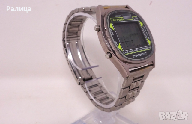 Неизползван швейцарски мъжки електронен часовник ESAQUARTZ, снимка 3 - Мъжки - 44790087