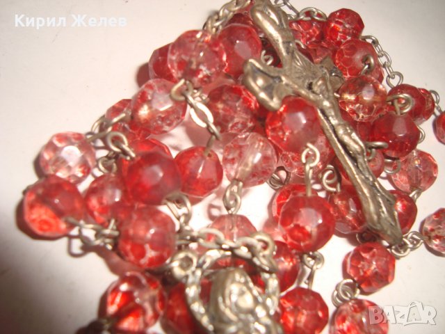 КАТОЛИЧЕСКА НАГРЪДНА МОЛИТВЕНА КРИСТАЛНА БРОЕНИЦА с КРЪСТЧЕ РАЗПЯТИЕ и ИКОНКА 16638, снимка 9 - Колиета, медальони, синджири - 30691371