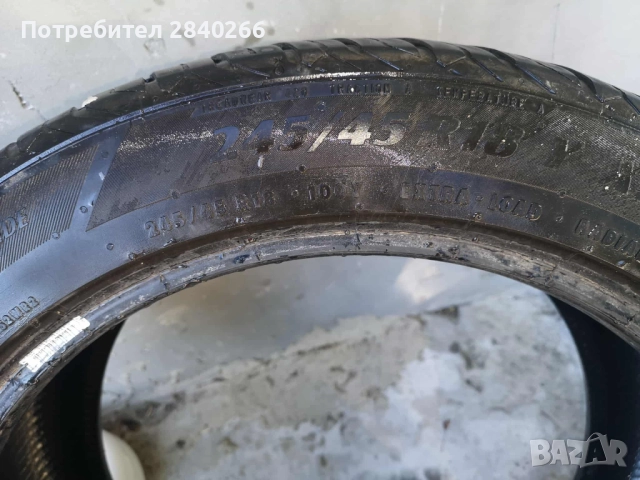 Една лятна гума Матадор- 245/45/18, снимка 5 - Гуми и джанти - 51587161