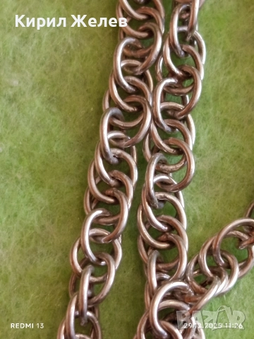 Сребърен ланец с кралска плетка Italy майстоска ръчна изработка 52484, снимка 3 - Колиета, медальони, синджири - 52926038