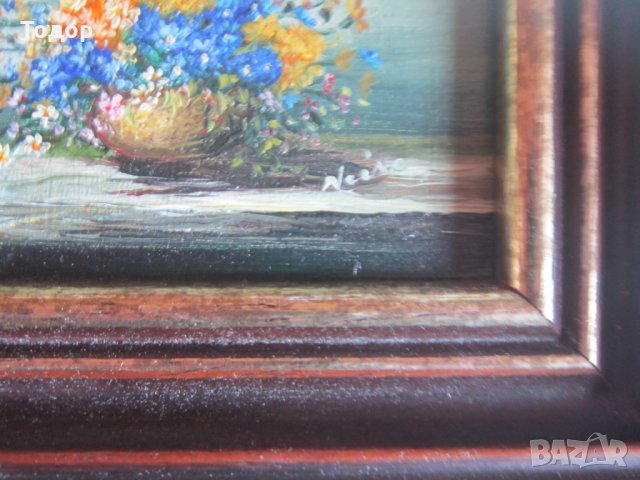 Стара рисувана картина масло 4, снимка 4 - Картини - 31339068