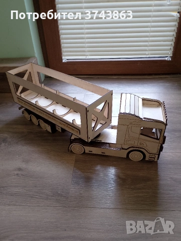 Дървен камион за бутилка , снимка 6 - Декорация за дома - 54162599