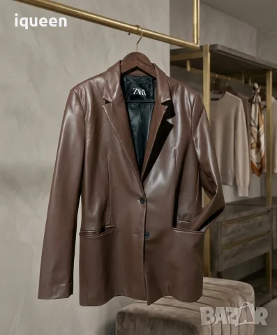 Zara кожен блейзър