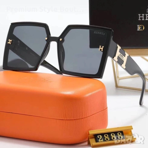 Слънчеви очила hermes bvgari с ув защита,калъф , кутия и кърпичка на марката , снимка 5 - Слънчеви и диоптрични очила - 54168223