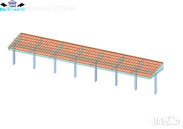 ЛИЗИНГ - Конструкция за Навес - 210м2, снимка 4 - Строителни материали - 44178893