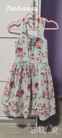 Синя Рокля на Цветя, снимка 2 - Детски рокли и поли - 51160456