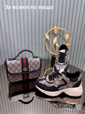 Gucci Комплект Дамска Чанта И Дамски Маратонки - Налични Различни Цветове И Модели Код SK404, снимка 3 - Чанти - 52870892