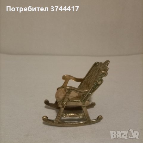 Винтаж бронзов метален Windsor Викториански  и миниатюрен декор за люлеещ се стол, снимка 3 - Колекции - 44424165