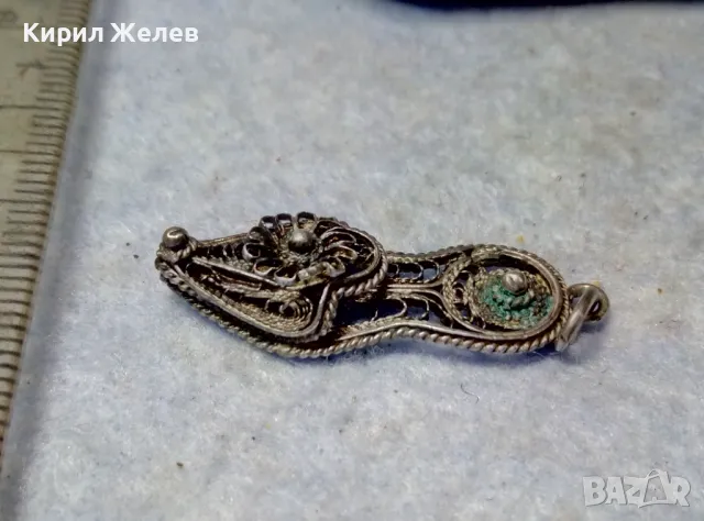 СТАРИНЕН ФИЛИГРАНЕН СРЕБЪРЕН МЕДАЛЬОН ЧЕХЪЛЧЕ СРЕБРО ВИСОКА ПРОБА ФИНА РЪЧНА МАЙСТОРСКА РАБОТА 20778, снимка 12 - Антикварни и старинни предмети - 49606504