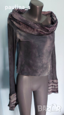 Кроп топ / блуза с открити рамене за повод или заведение "Zaek" 