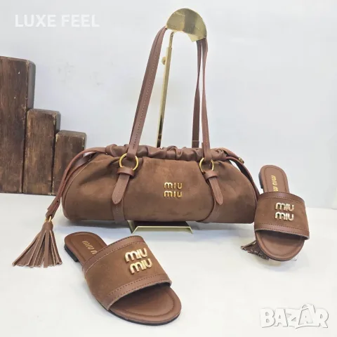 Miu Miu ⚜️Дамски Чехли 36-41н , снимка 6 - Чехли - 56134662