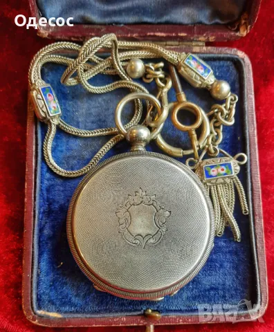 Уникален Швейцарски сребърен джобен часовник Skeleton Gothic  1850 г, снимка 4 - Антикварни и старинни предмети - 49184551