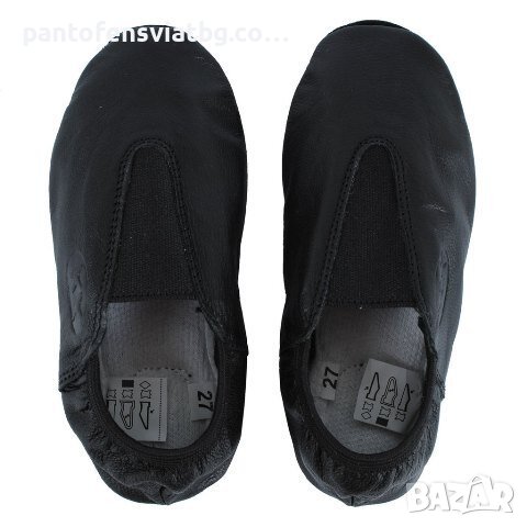 Кожени цвички в черно за танци и спорт 24/40