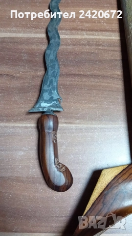 Дамаска кама Крис, снимка 7 - Антикварни и старинни предмети - 52083011