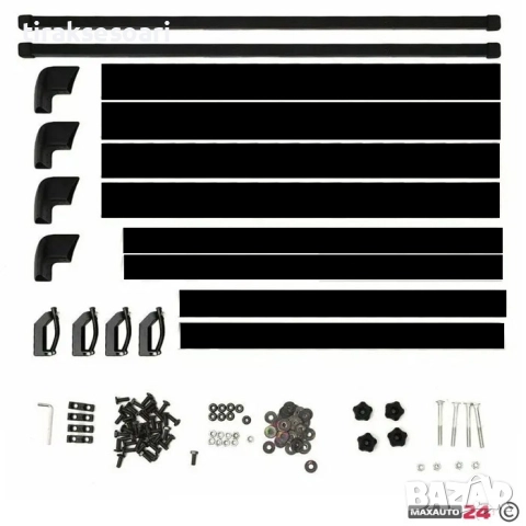 Черен Багажник за покрив 127 x 96 см – Практично решение за пътувания, снимка 5 - Аксесоари и консумативи - 52394536