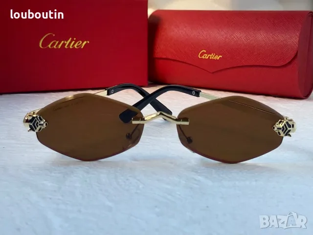 Cartier 2024 дамски слънчеви очила ромб 3 цвята, снимка 5 - Слънчеви и диоптрични очила - 47762983