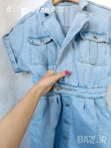 Дънкова рокля с прехлупка от Fashion Room, снимка 6 - Рокли - 50142981