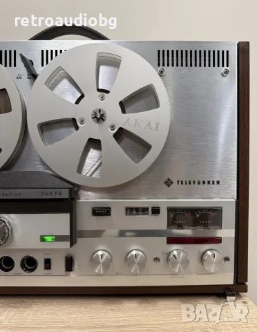 🔈Ретро ролков магнетофон с вграден усилвател и колони  TELEFUNKEN M204 TS E 4 - профилактиран, снимка 3 - Радиокасетофони, транзистори - 56180005