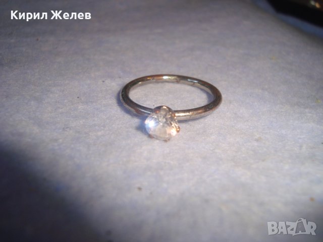 СТАР МЕДЕН ДАМСКИ ПРЪСТЕН с ГОЛЯМ ЮВЕЛИРНО ФАСЕТИРАН ЦИРКОН 29117, снимка 2 - Пръстени - 37419211