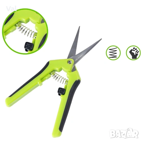 Градинска ножица с пружинен механизъм и ергономични дръжки - лека и удобна, снимка 2 - Други инструменти - 53918170