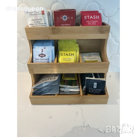 4099 Дървен органайзер за чай в пакетчета, снимка 9 - Други стоки за дома - 42153443
