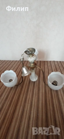 Месингов полюлей с порцелан ., снимка 3 - Други ценни предмети - 54131994