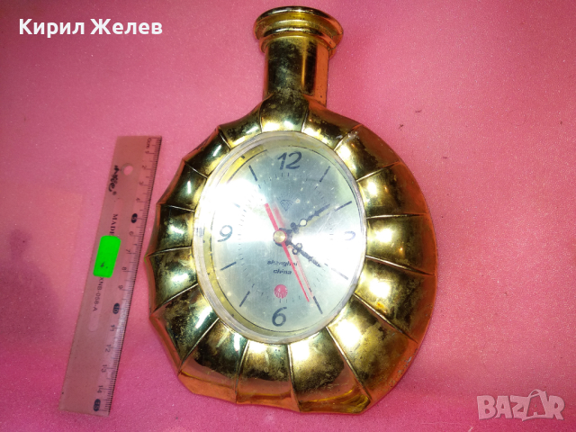 SHANGHAI CHINA Стар РЯДЪК ФИГУРАЛЕН КОЛЕКЦИОНЕРСКИ РЕТРО МЕХАНИЧЕН КИТАЙСКИ БУДИЛНИК ШАНХАЙ 24818, снимка 2 - Антикварни и старинни предмети - 44549240