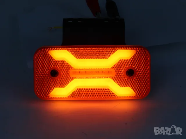 NEON висящ LED габарит 30 LED 12-24V с жълта светлина, снимка 3 - Аксесоари и консумативи - 55868993