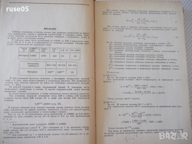 Книга "Таблицы возведения в степень - С.Д.Тишин" - 400 стр., снимка 4 - Енциклопедии, справочници - 37839658