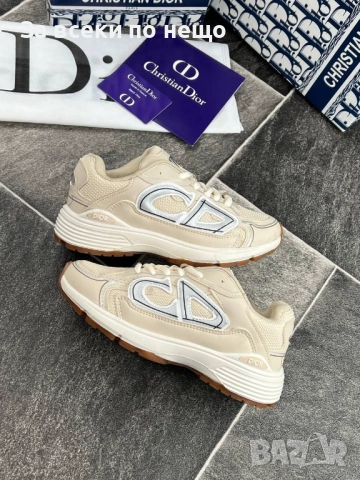 Christian Dior Дамски Бежови Маратонки👟Дамски Спортни Обувки В Бежов Цвят Кристиян Диор Код E1065, снимка 4 - Маратонки - 52207186