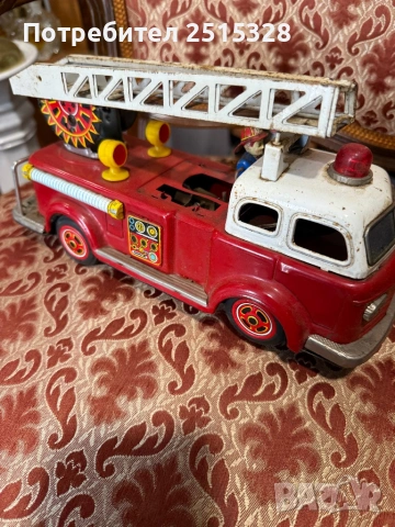 стара японска играчка пожарна 70те, снимка 3 - Колекции - 53945143