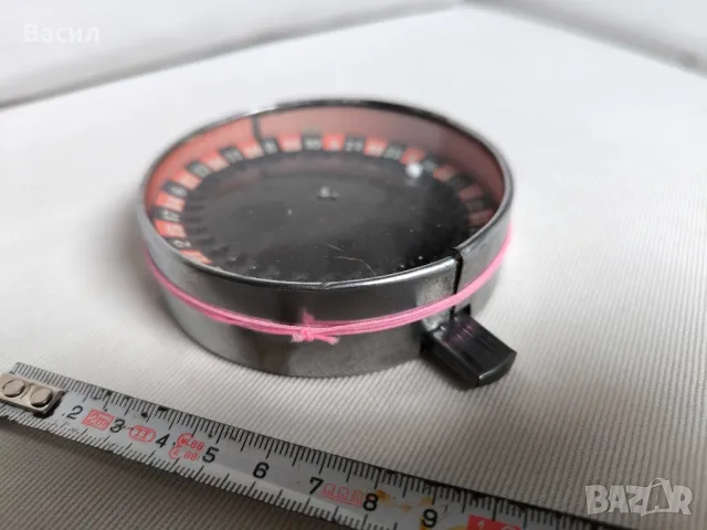 Стара преносима игра на рулетка | стъкло и метал, снимка 3 - Антикварни и старинни предмети - 48686294