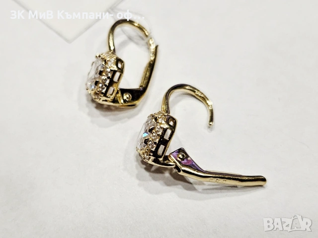 Златни обеци 2.6гр 07222-25, снимка 3 - Обеци - 53163898