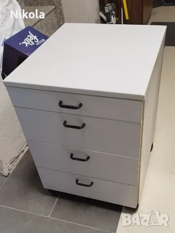 Шкафче за бюро с 4 чекмеджета - контейнер на колела 43,3 /50/60,5см