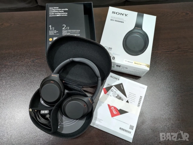 Sony WH-1000XM4, Wireless Noise Cancelling Слушалки, Пълен Комплект, Отлично Състояние, снимка 6 - Bluetooth слушалки - 54005202