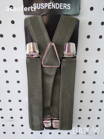 Маслено зелени тиранти голям размер , с 4 закопчалки, еластична материя , снимка 5 - Други - 38541433