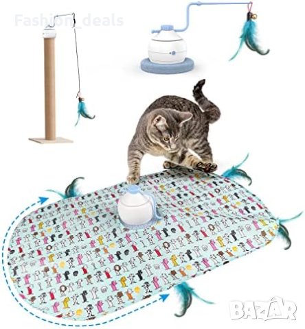 Нова 3 в 1 Интерактивна играчка за котки Електронна с перо игра домашен любимец