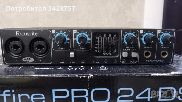 Звукова карта / Audio Interface Focusrite Saffire Pro 24 DSP, снимка 3 - Ресийвъри, усилватели, смесителни пултове - 56127505