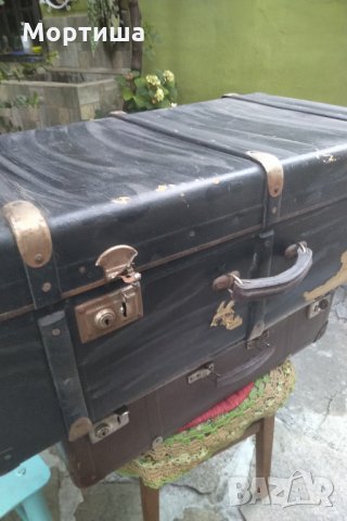 Стар голям куфар , снимка 4 - Антикварни и старинни предмети - 29812803