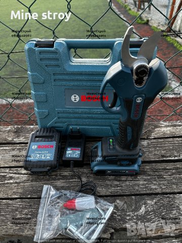 Акумулаторна лозарска ножица BOSCH 24V 5Ah до 30мм. БОШ с 2 батерии