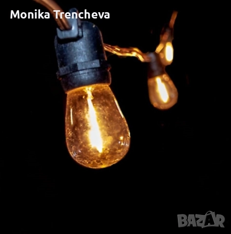 Водоустойчив гирлянд за външно осветление с 10 бр. лед крушки , снимка 2 - Лед осветление - 52338875