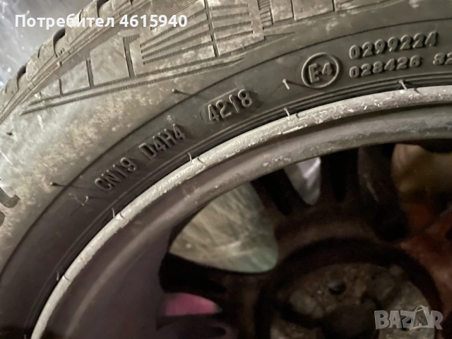 4х100мм MAZDA МАЗДА 4бр оригинални алуминиеви джанти 16" J6.5" ET50+4брвсесезонни гуми 195/55/16, снимка 10 - Гуми и джанти - 52655897