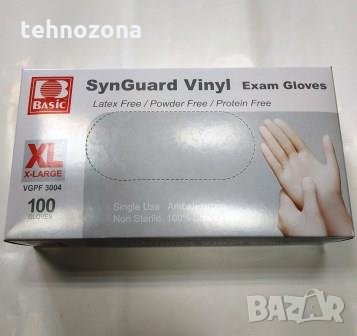 Ръкавици за еднократна употреба винил Syn Guard Vinil XL 100бр./кутия, снимка 1 - Строителни материали - 21212710