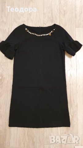 Спортно-елегантна черна рокля р.S, снимка 3 - Рокли - 42848232