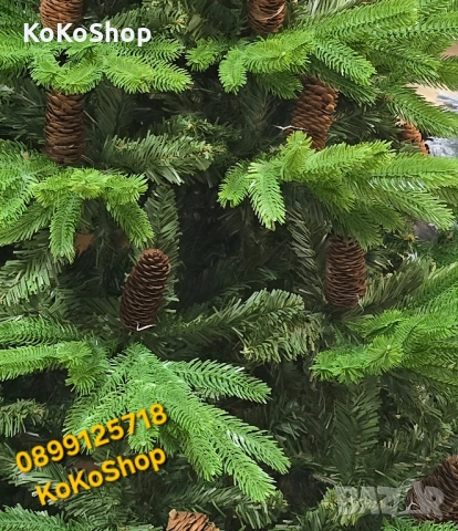 Изкуствена елха с 2D и 3D клони-180 см./реалистична луксозна елха, снимка 4 - Декорация за дома - 52053906