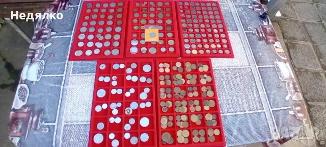 Колекция над 250броя монети с класьорите