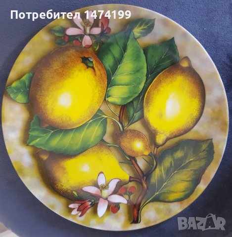 Декоративна чиния с ябълки, снимка 3 - Други - 39351155