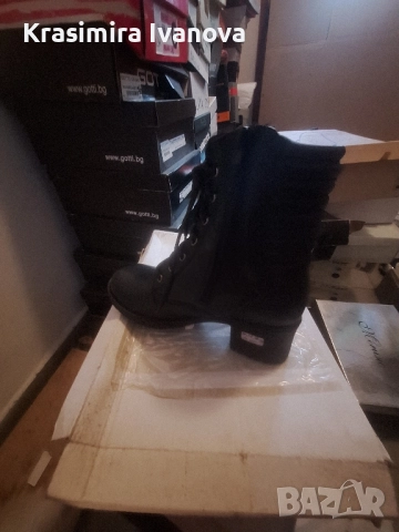 нови боти Габина Варна естествена кожа и велур , снимка 8 - Дамски боти - 52506617
