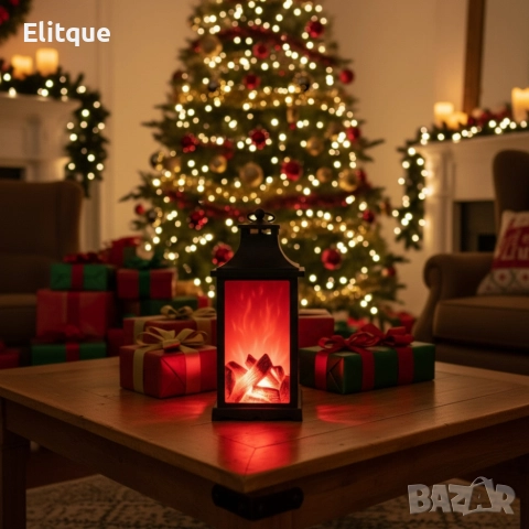 LED декоративен фенер с ефект на жив пламък