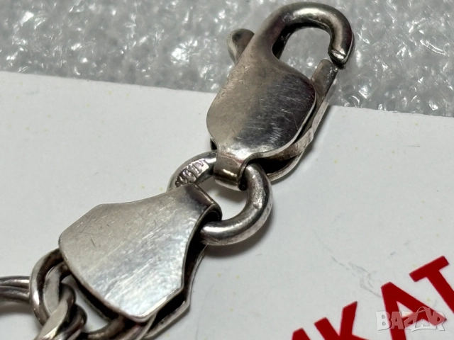 Сребърна Гривна с плочка (проба 925)- 13,00 грама, снимка 7 - Гривни - 52156111